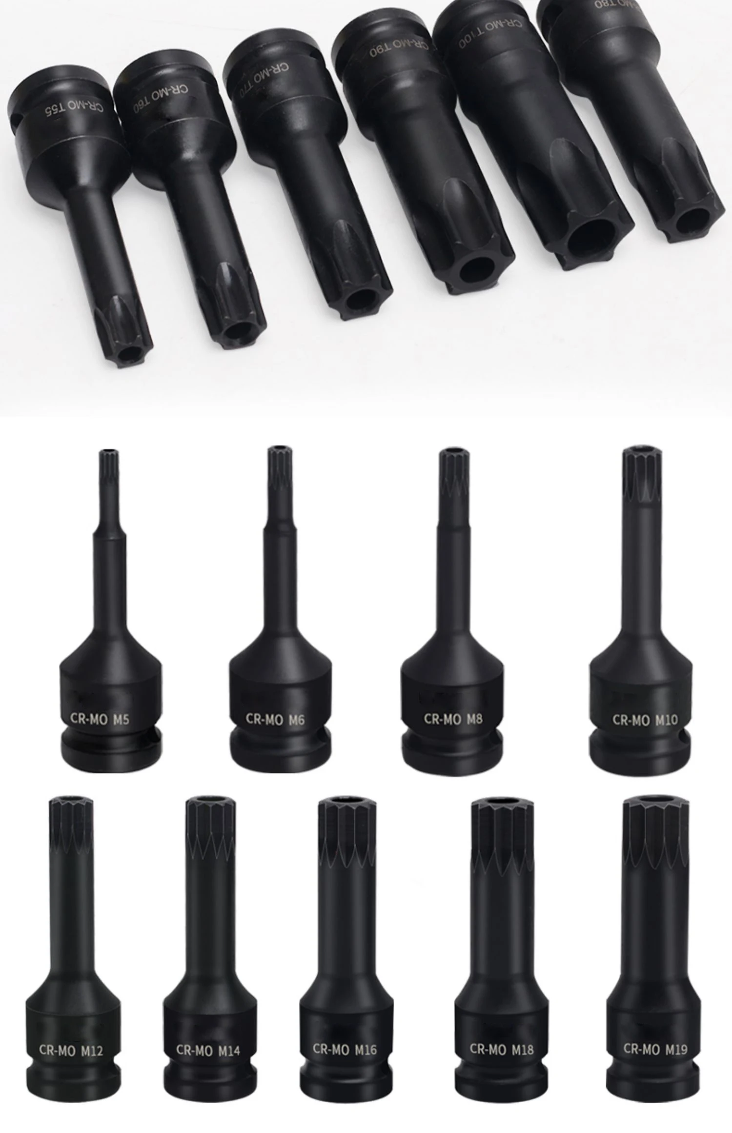 1pc Torx with hole Screwdriver Bit 1/2 inch Drive Socket Torx Star Head CR-V Material Auto Hand Tool 78mm full length