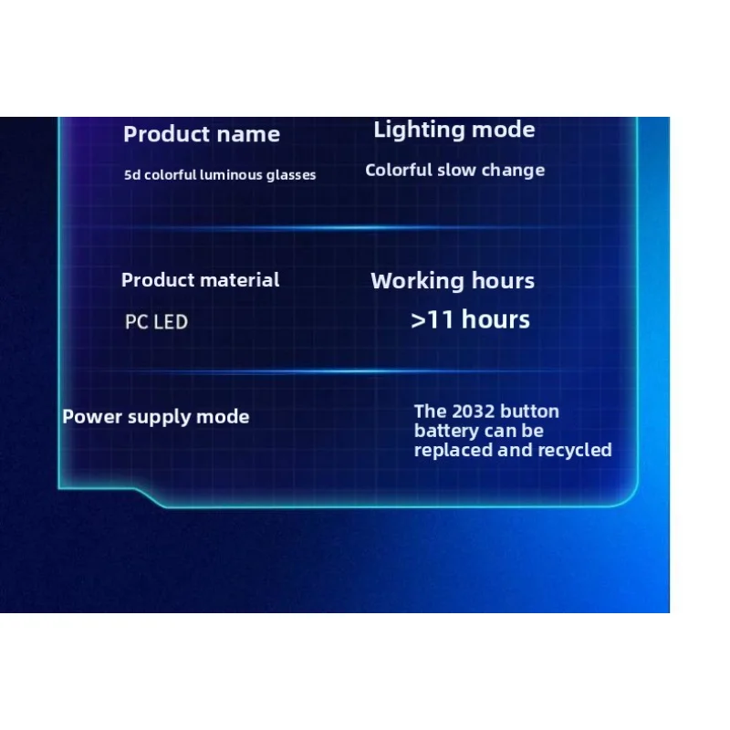 Lunettes lumineuses de science-fiction LED, Future Tech, lunettes de sécurité Cyberpunk pour fête Photo de célébrité sur Internet