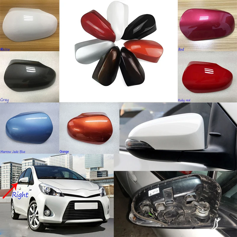 Original Car Accessories For Toyota Yaris HYBRID 2012~2020 Rearview Mirror Cover Reverse Mirror Shell Mirror Case Housing