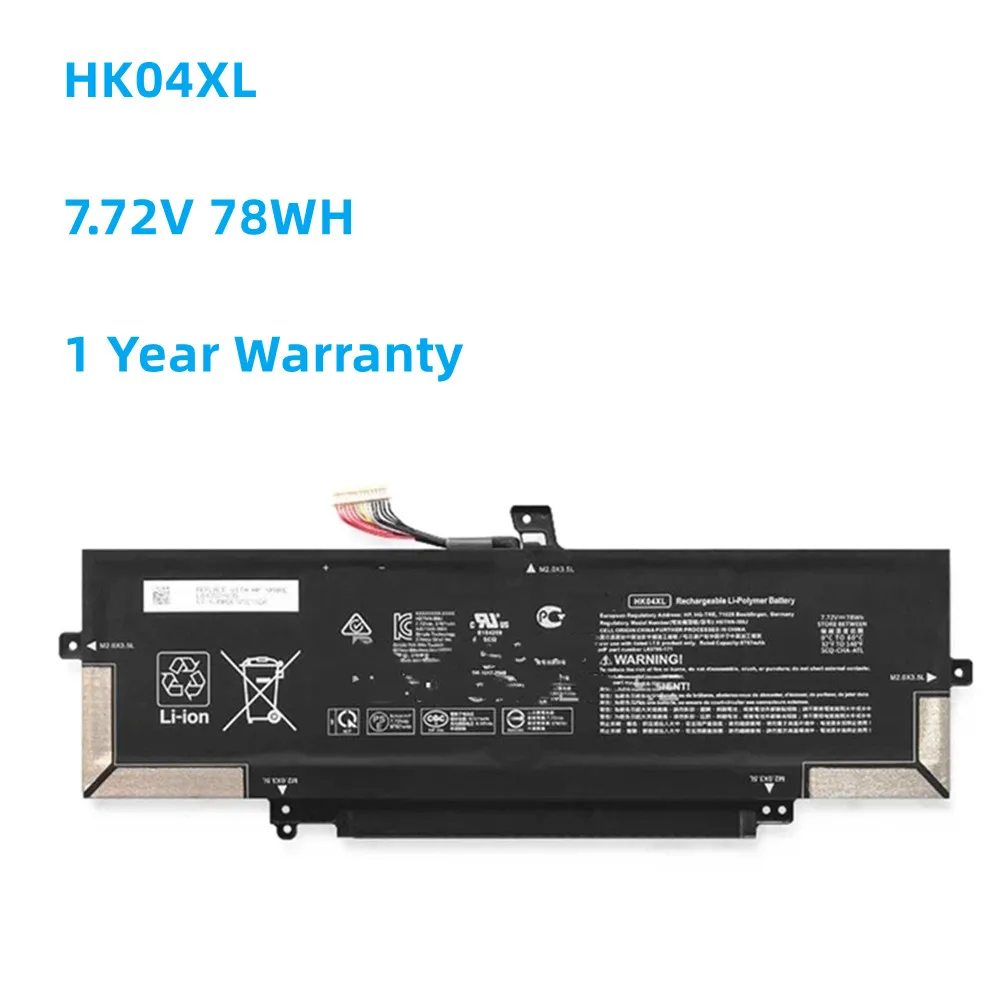 

New HK04XL 7.72V 78WH X360 1040 G7 G8 Laptop Battery HK04XL HSTNN-IB9J, L83796-171, L84352-005 78Wh/54Wh for Series Notebook