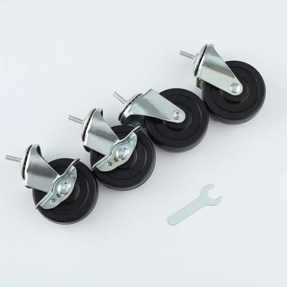 

3-Inch Heavy Duty Replacement Casters - 1/4-20 Threaded Wheels with Locking Brakes (Set of 4)