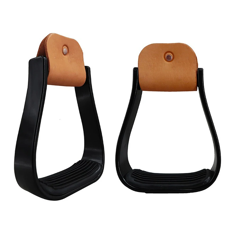 Horse Riding Stirrups Trail Stirrups For Saddle Western With Anti-Slip Rubber Pad Aluminum Lightweight Western Horse Stirrups