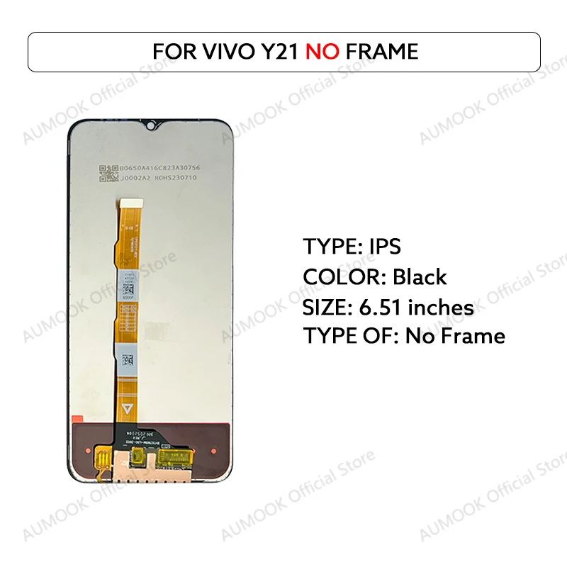 IPS LCD Voor Vivo Y21 V2111 LCD Display Touch Screen Digitizer Vergadering LCD Scherm Met Frame Vervanging Reparatie Onderdelen