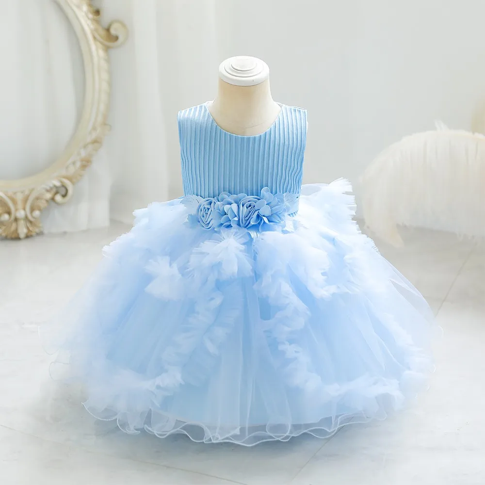 Baby dress Halloween Christmas party princess dress abito senza maniche in garza abito da ragazza coreana a maniche corte