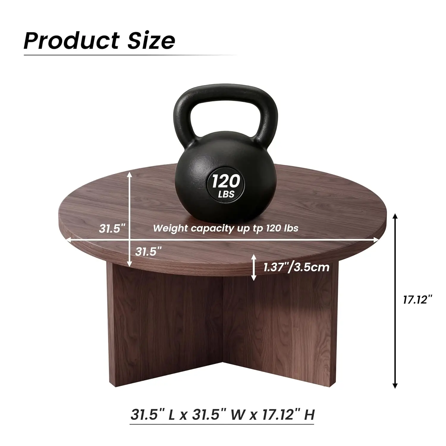 Round Coffee Table 31.5