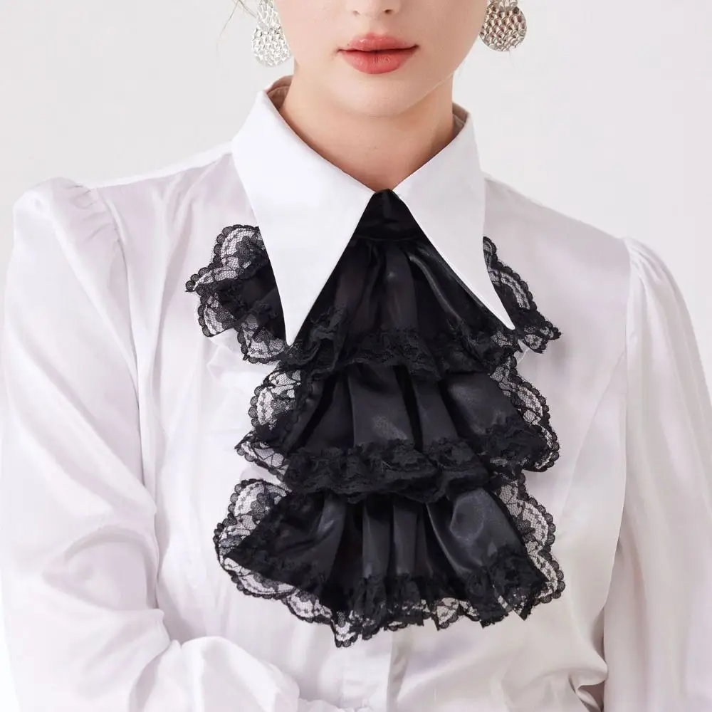 Elegant Detachable Renaissance Collar Elegant Vintage Elizabethan Neck Ruff Opera Victorian Costume Ruffled Collar Photo Props