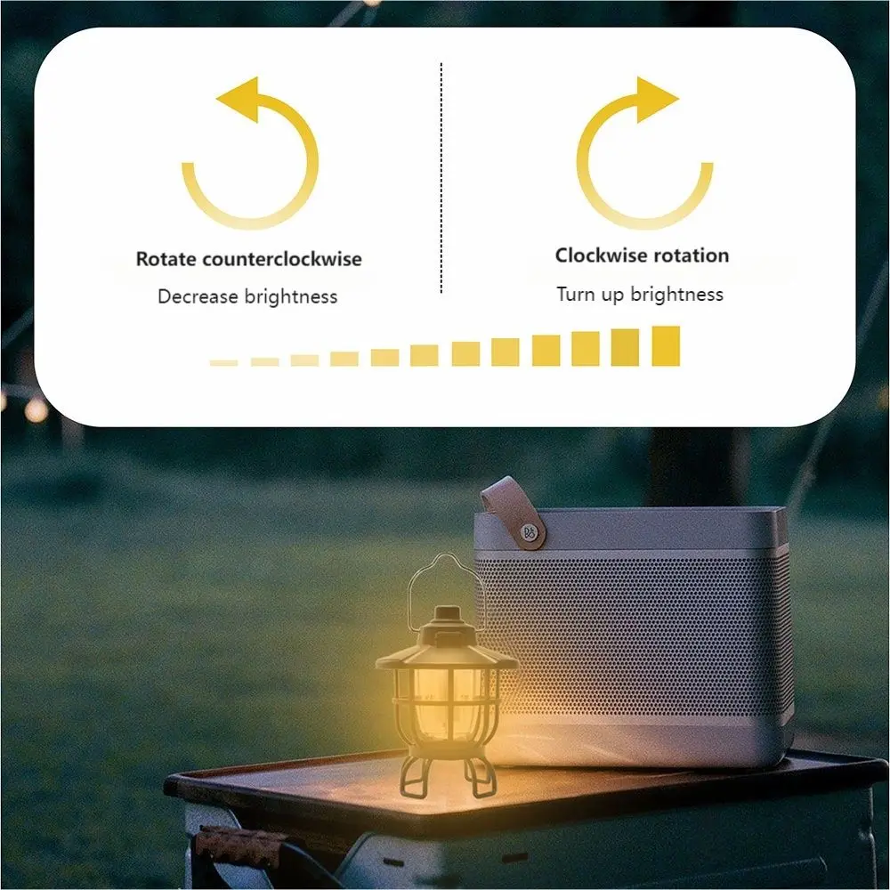 أضواء العمل المحمولة في الهواء الطلق USB شحن 400 التجويف 1200mAh المدمج في بطارية مقاومة للماء LED أضواء التخييم خيمة مصباح #3