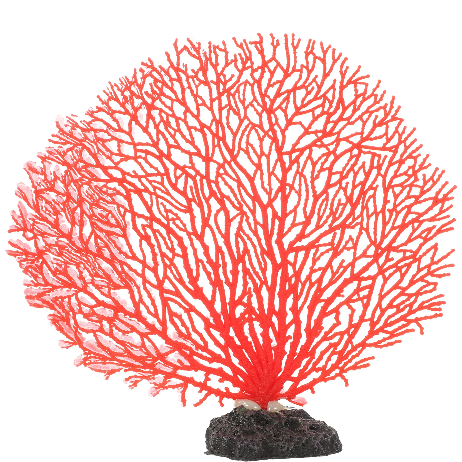 

Artificial Coral Reef Decor Red PVC Compact Design for Aquariums Fish Tanks Landscape Coral Decorative Plants Underwater