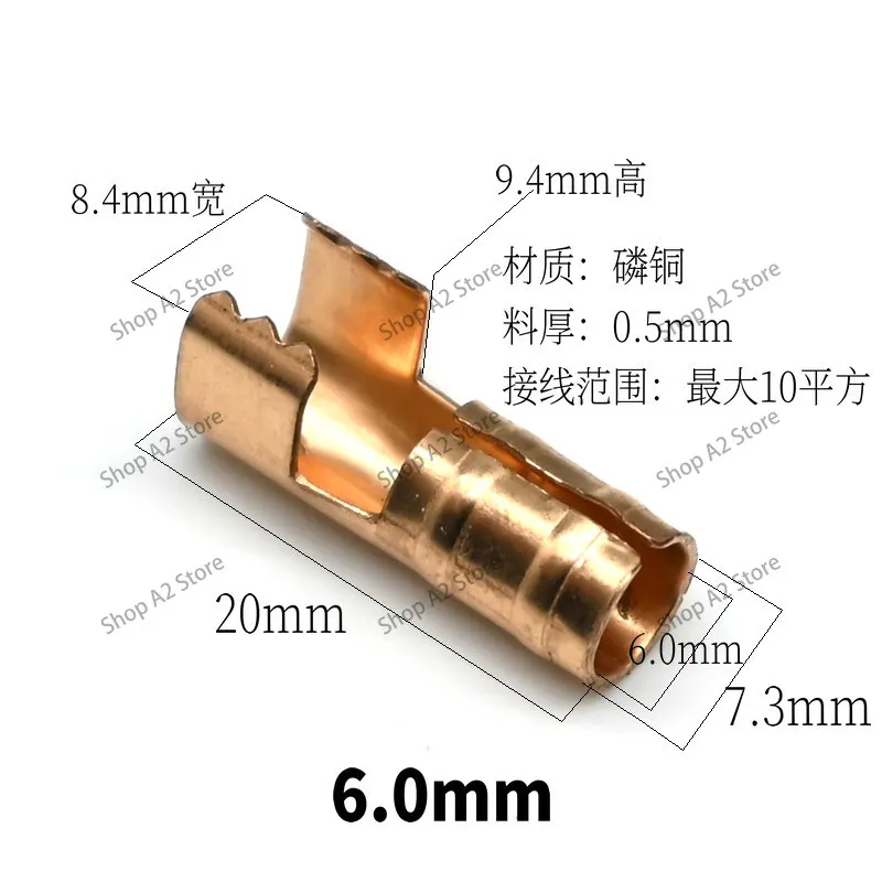 100pcs Ignition Transformer Connector Ceramic Ignition Pin Copper Connector Cable Terminal