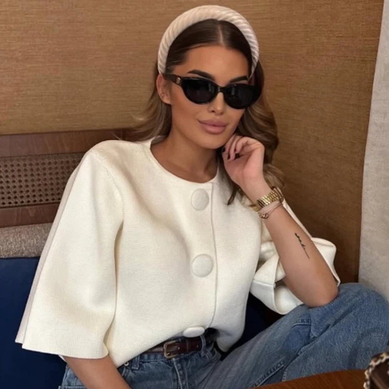 Thumbnail 4 - #12 Best Womens Cropped Knit Sweaters to Buy In 2026