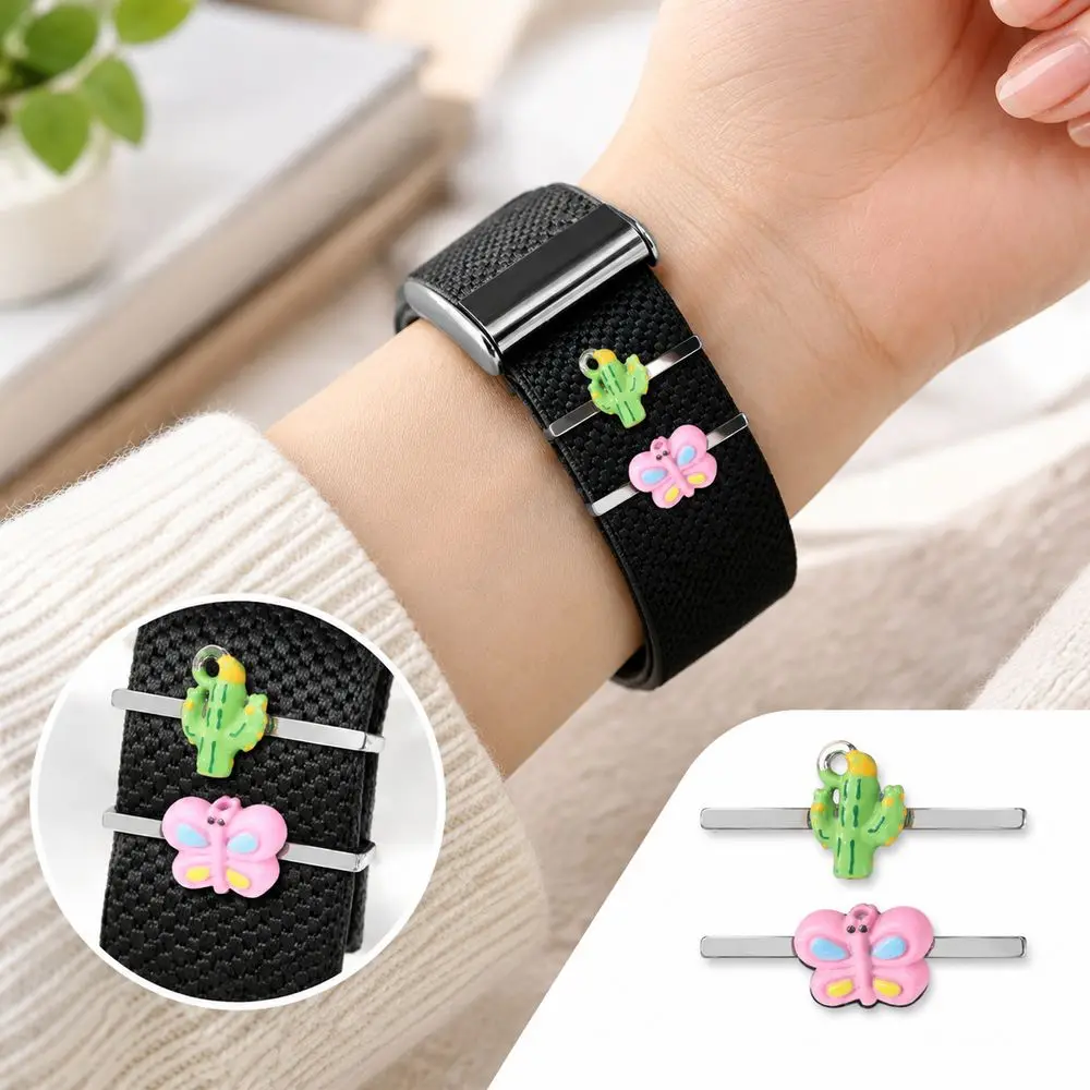 Metal Watch Strap Decorative Ring Strap Slide Charm Cartoonish Watchband Charms Ornament Jewelry Items for Whoop 5.0/5.0 MG/4.0