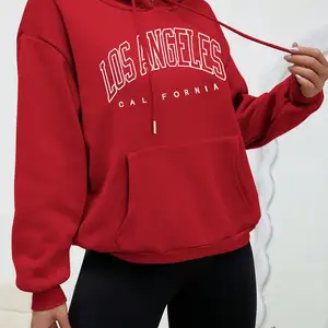 Frauen Los Angeles Kalifornien Briefdruck Hoodie, gelegentlich übergroßer Pullover, Langarm, Pocket Hoodies, neu 8 Hauptverkäufe Sweatshirts Los Angeles weiblich - №8