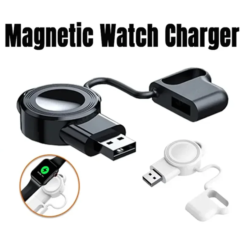 Portable Magnetic Wireless Watch Non-slip Charger Fast Charging Station For Apple Watch 9 8 7 6 5 4 SE Ultra Dock Adapter USB