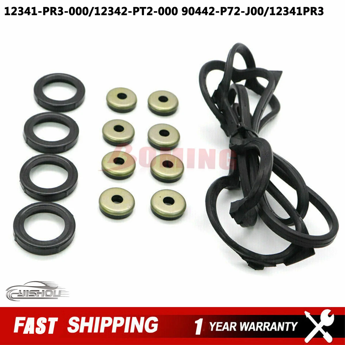

12341-PR3-000 Car Valve Cover Gasket Kit Set Fit For Acura Integra Honda Civic Del Sol 1.6 1.8L 12342-PT2-000 90041-P72-J00 New