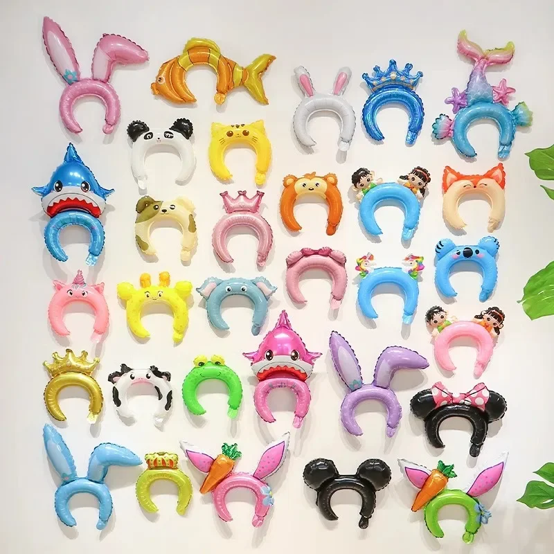 Cartoon headband balloons children's decorations hair clips headwear kindergarten activities birthdays parties small gifts