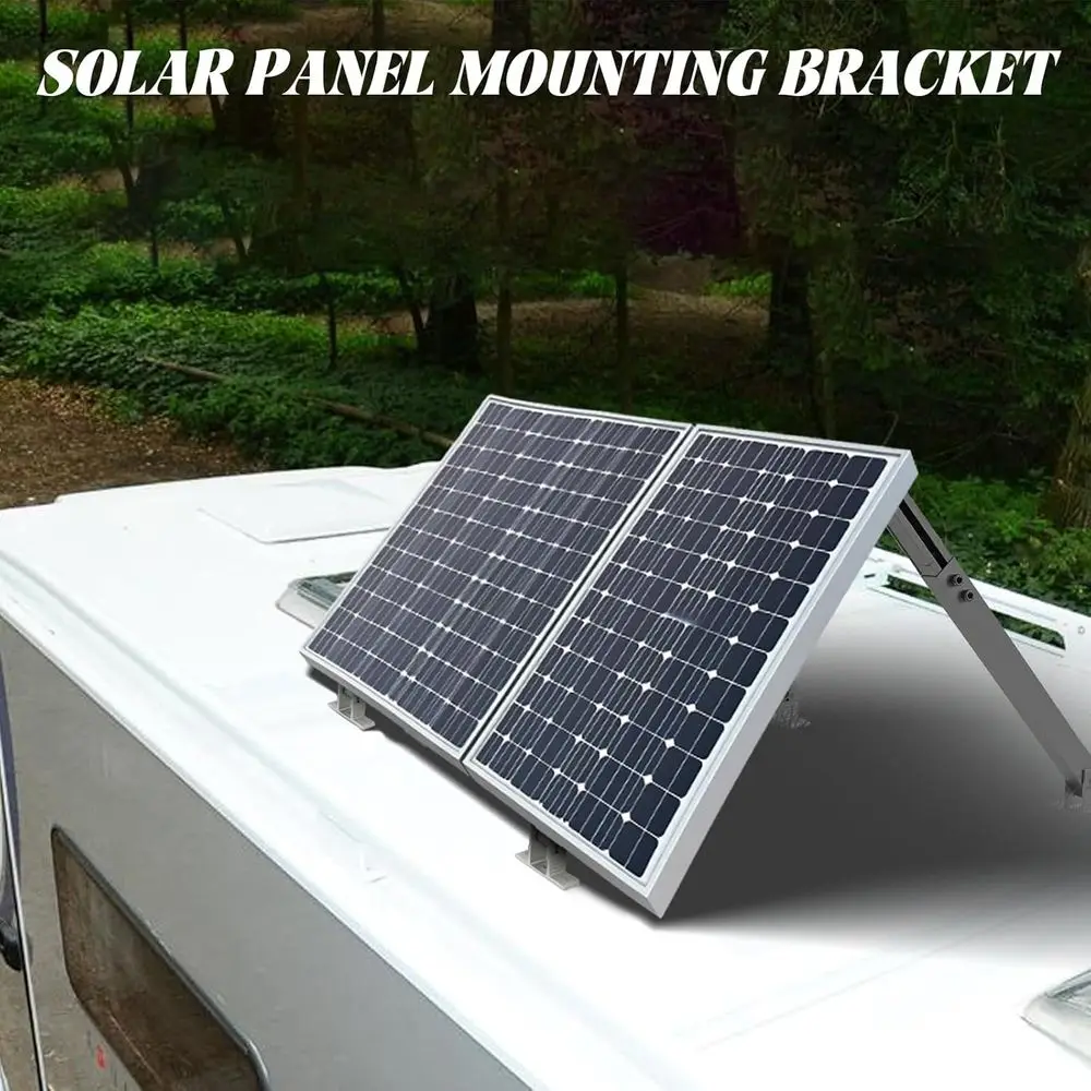 Solar Panel Mounting Brackets, 2 Sets Adjustable Solar Panel Tilt Mount Brackets, 14-27IN Adjust Solar Panel Rack, Support up to