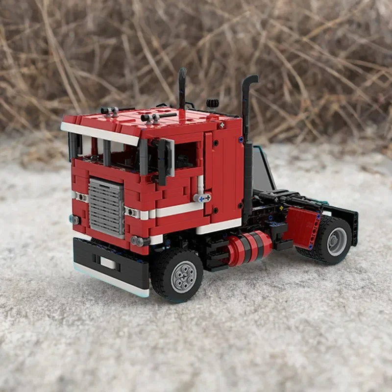 

Модель американского грузовика Freightliner FLB 4x2, 1000 шт., классические американские грузовики для отдыха, строительные блоки