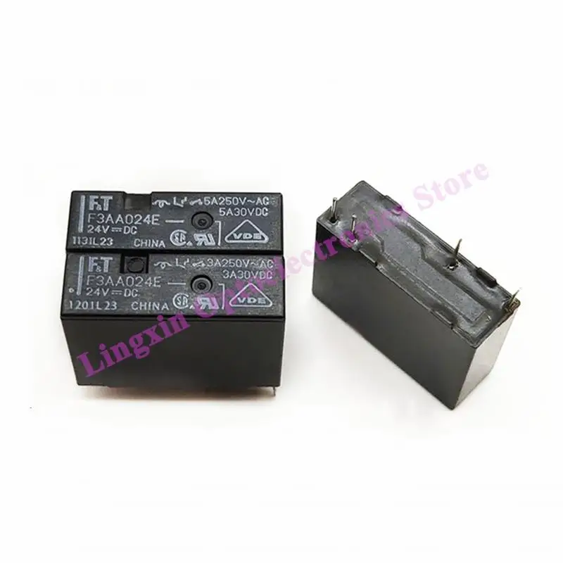 Free shipping 20Pcs/Lot F3AA012E F3AA005E F3AA024E 1 Form A SPST-NO Power Relays F3AA 5V 12V 24V DC 4PIN 5A 100% Original new