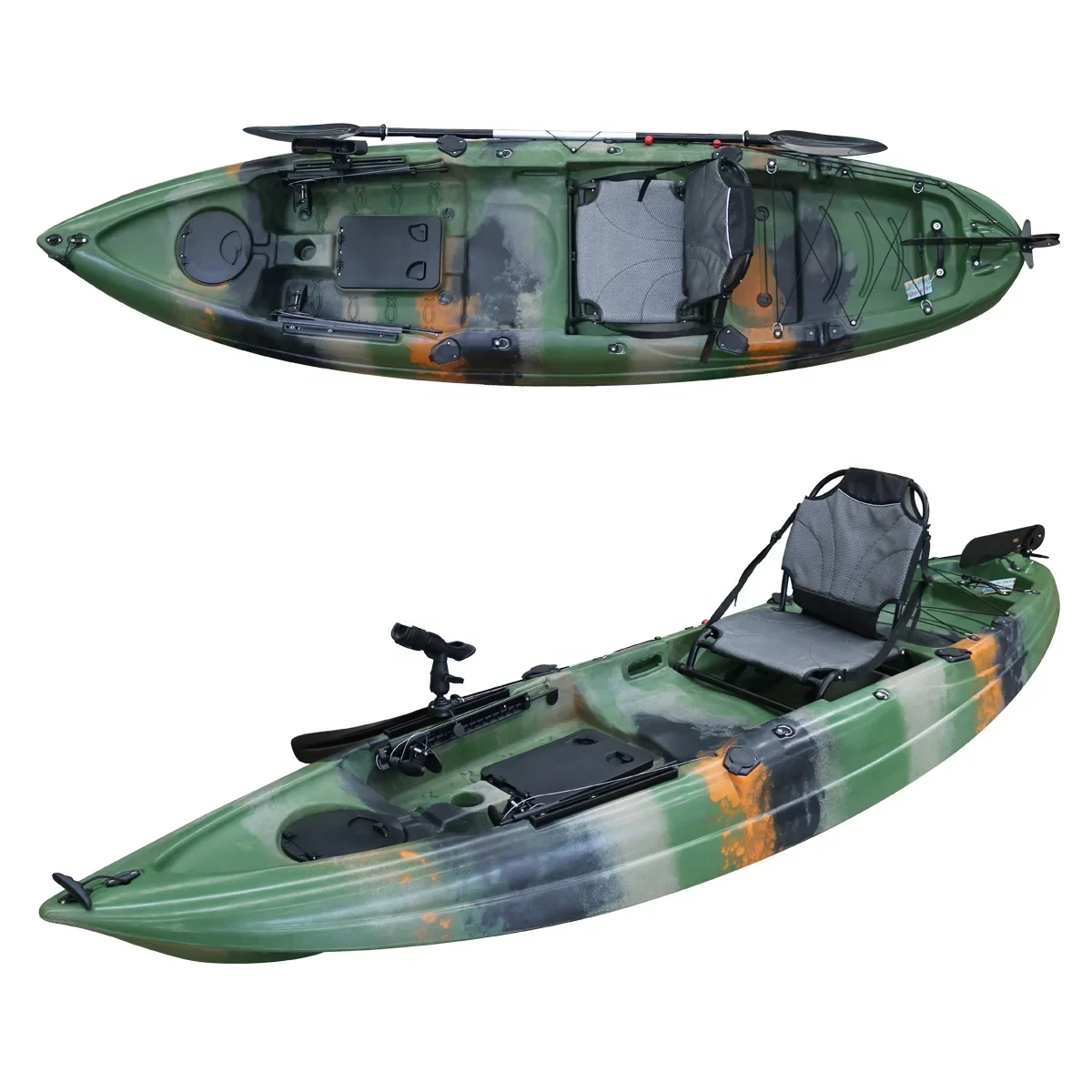 

Vicking Factory New Design 1 Paddler Double Seat Sit On Top Fishing Kayak With Accessories