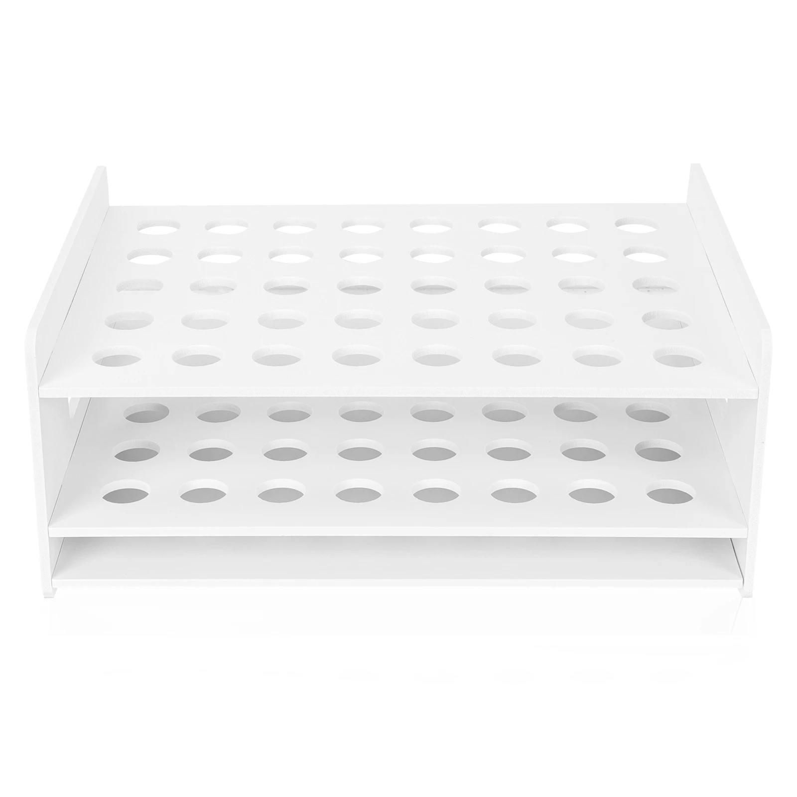 40 ثقوب مقص خشبي التخزين المنظم حامل مكتب لوازم الفن أنبوب اختبار عرض مقص خشبي رف مكتب تنظيم الرف #4