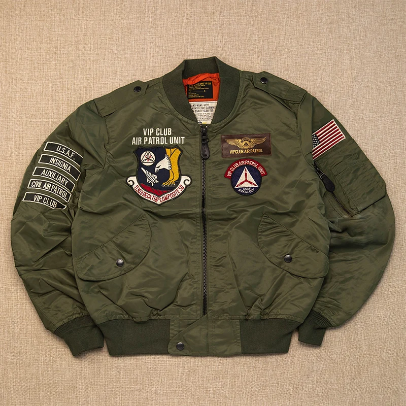 

Casual Faionable Men's Pilot Baseball Jaet Out-of-Sto Stand Fit Nylon Urban Sle Spring Autumn Winter Long Sve Z...