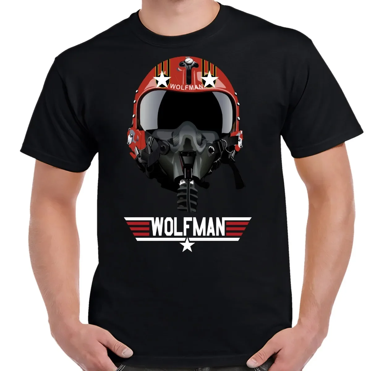 Future of Flight - Wolfman pilot Helmet T Shirt. 100% Cotton Short Sleeve O-Neck Casual T-shirts Loose Top New Size S-3XL