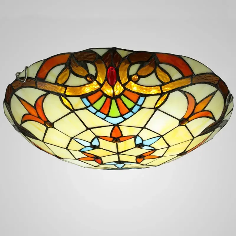 Baroque Ceiling Lights European Home Loft Decor for Living Room Tiffany Glass Lighting Kitchen Bedroom Lamp Fixtures Chandeliers