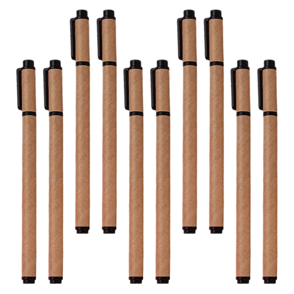

10 Pcs Calligraphy Paper Rod Neutral Pen The Office Gifts Ink Pens for Writing Kraft