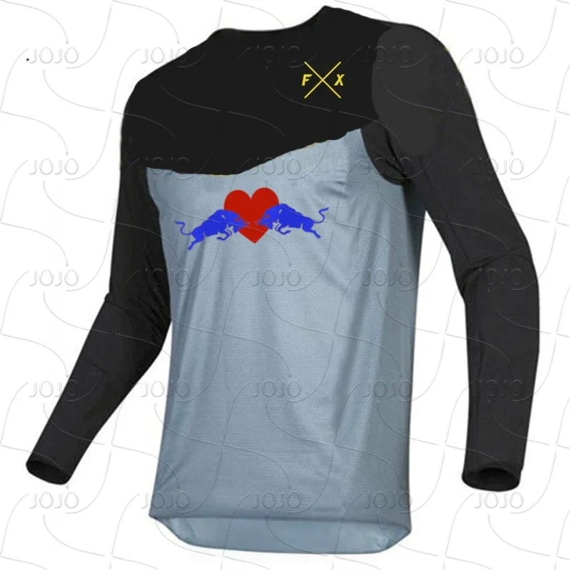 Popularna koszulka terenowa do jazdy motocyklem, BMX, rowerem górskim, szybkoschnąca koszulka z długim rękawem z nadrukiem 3D, idealna do jazdy w górę i w dół.