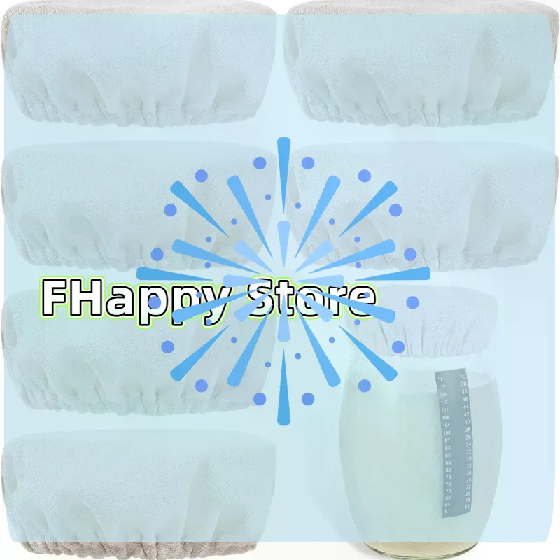 [MA]4/8Pcs Reusable Cotton Sourdough Jar Covers With Breathable Fabric Perfect For Home Baking Bread Fermentation[MA]