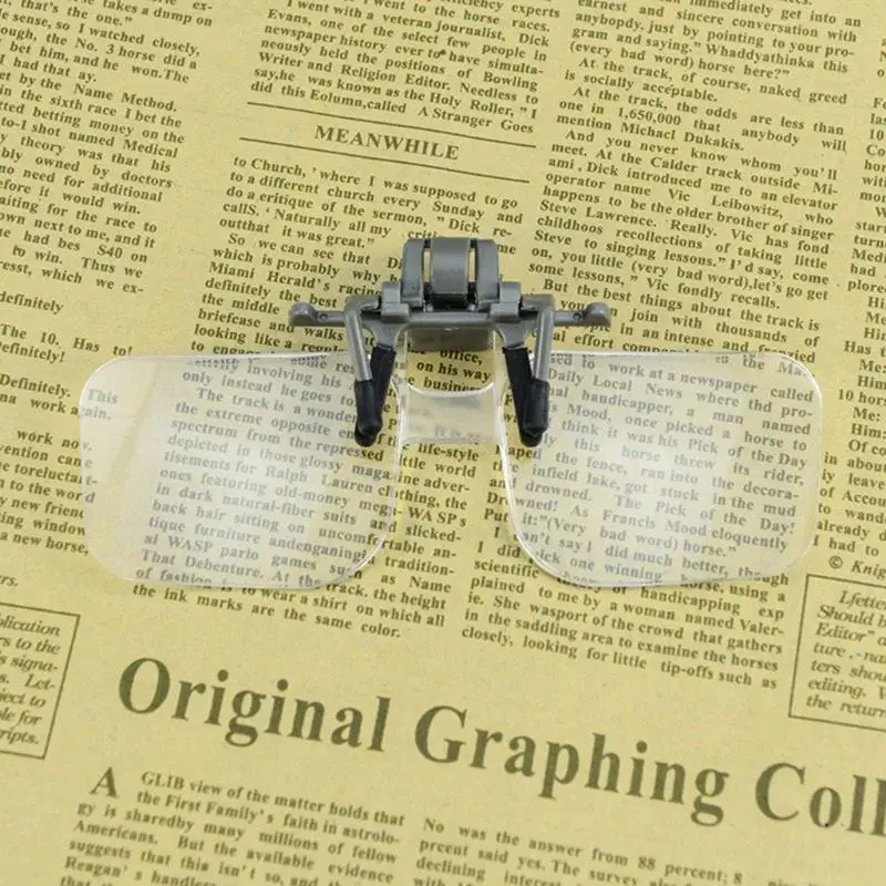 652F Clip-on Glass Head-mounted Glasses 2x for Learning Office Reading DIY