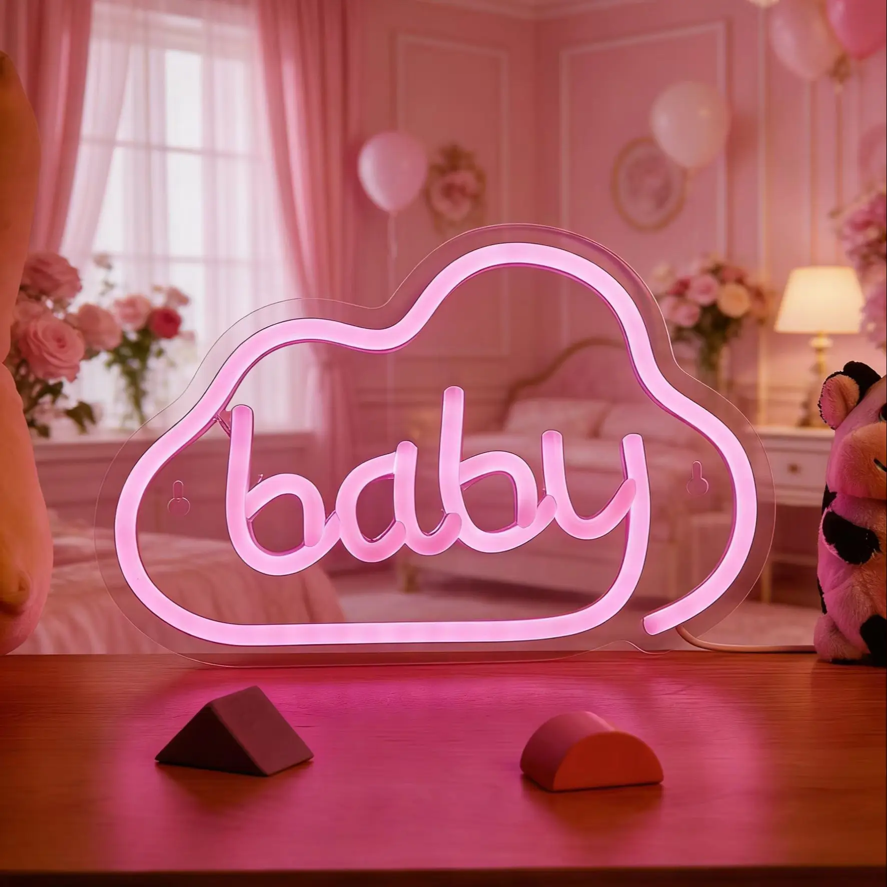 Chi-buy LED Neon baby USB Powered Neon Signs Decor Lamp Signs Birthday Gift Wall Art For Bedroom Room Bar Shop