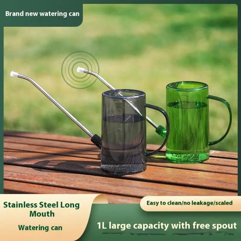 Modern Watering Pot 1.5L Watering Can with Detachable Long Spout for Home Garden X3UC