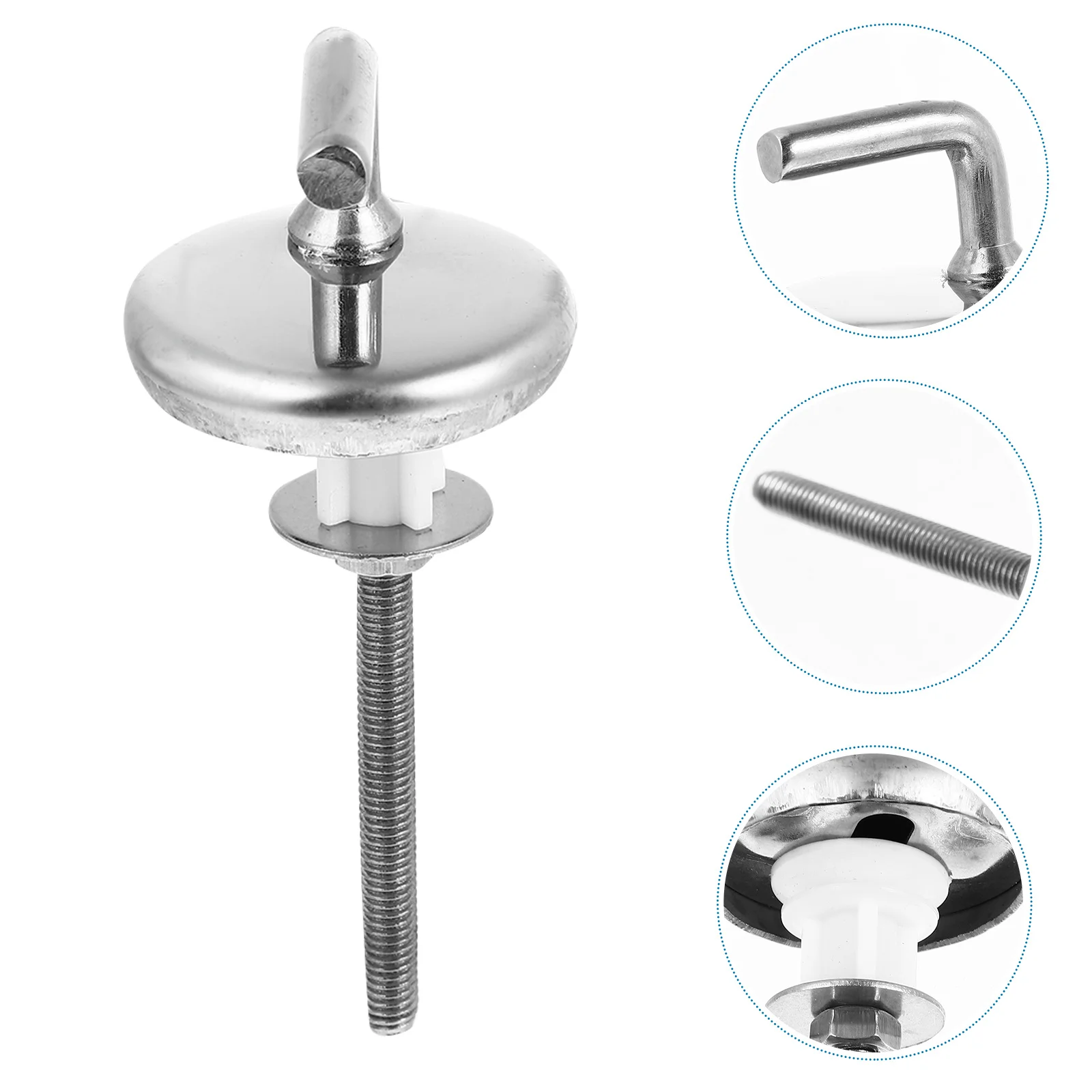 

2Pcs Home Toilet Seat Screws Reliable Fixing Bolts for Lid Stability Corrosion Resistant Long Service Life Simple Assembly