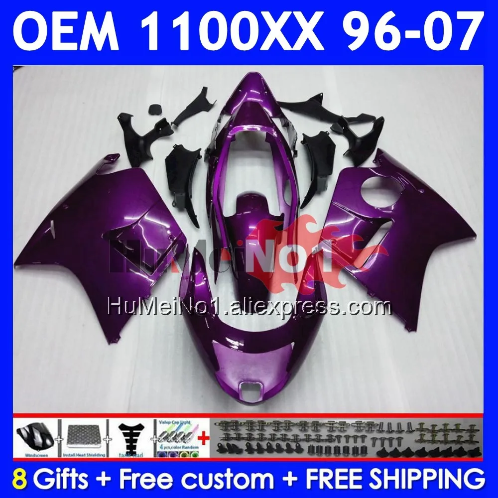 Blackbird For HONDA CBR 1100 XX CC Gloss purple 1100XX 69No.8 CBR1100XX 1996 1997 1998 1999 2000 2001 02 03 04 05 06 07 Fairing