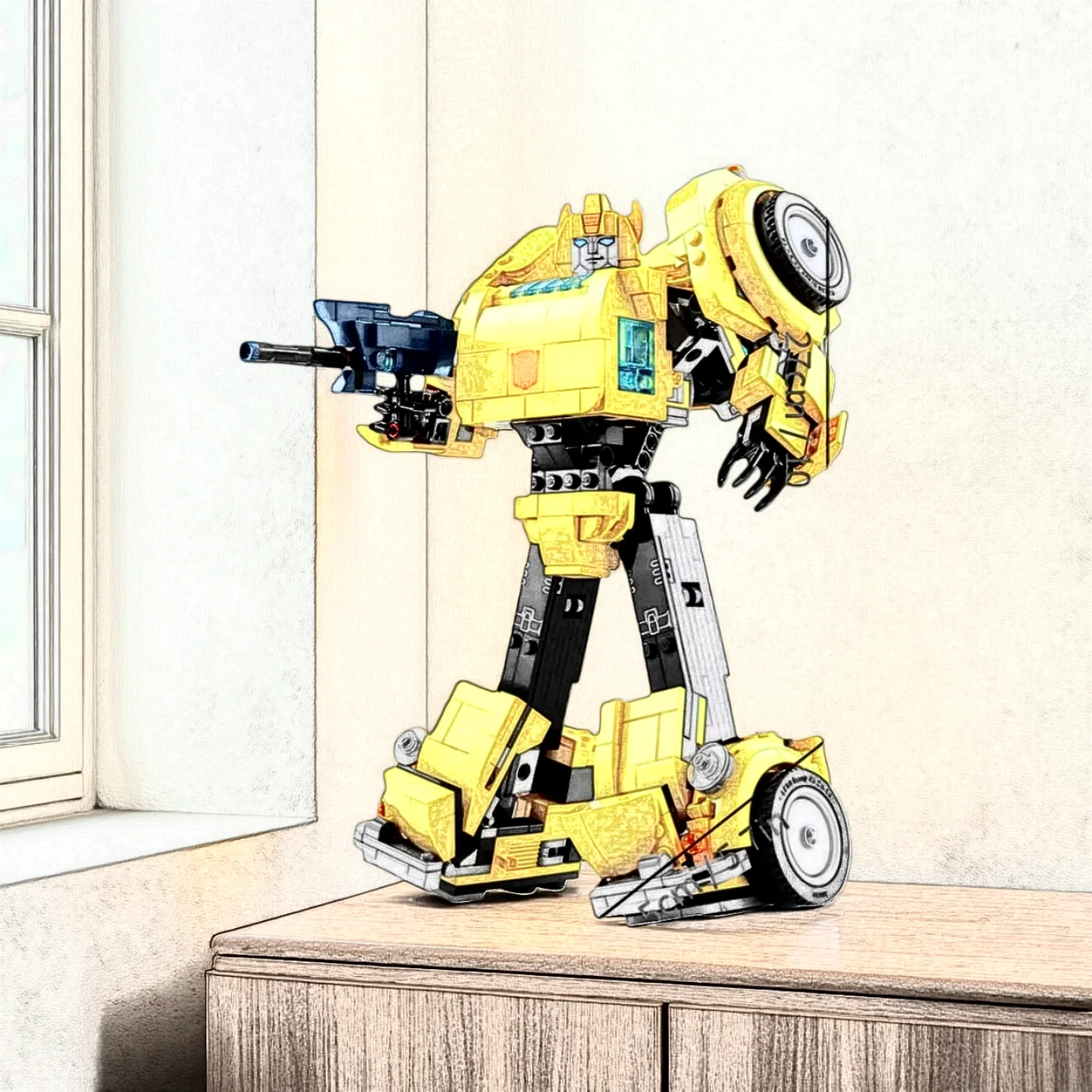 

Yellow Robot Truck Car Toys Building Blocks Sets Particles Suitable For Christmas Birthday Gifts