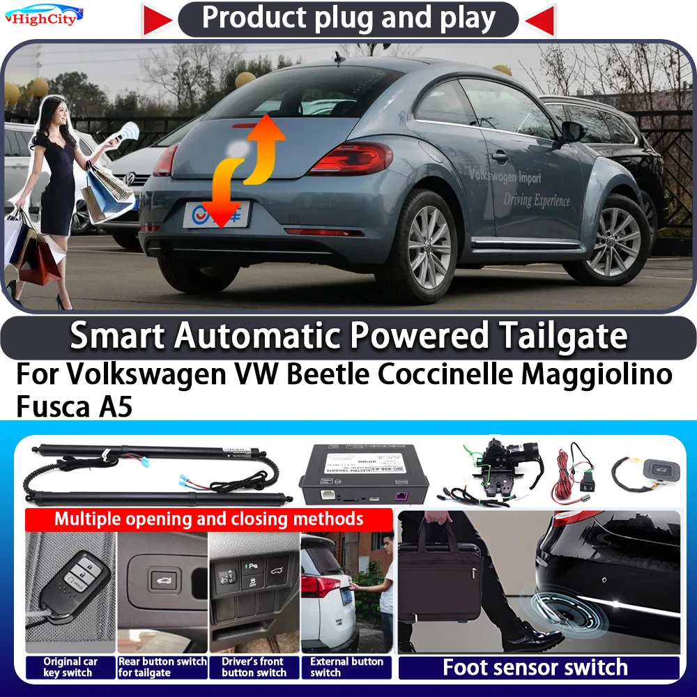 

For Volkswagen VW Beetle Coccinelle Maggiolino Fusca A5 Smart Automatic Powered Tailgate Key Close Kit Electric Power Tailgate