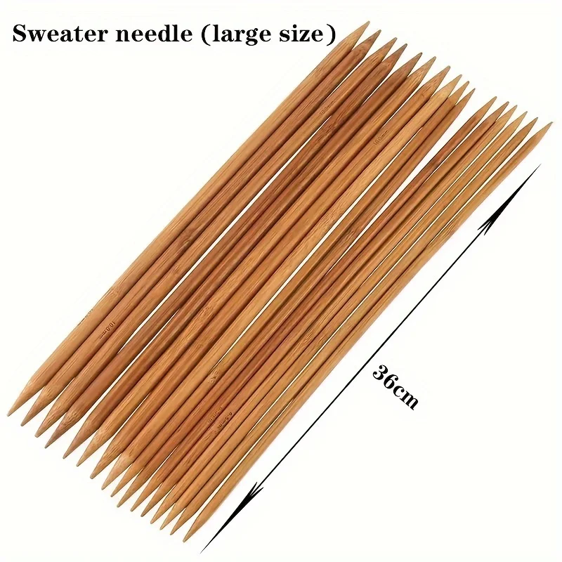 36cm carbonized sweater knitting needle knitting hat sweater needle thick needle long needle set scarf knitting tool