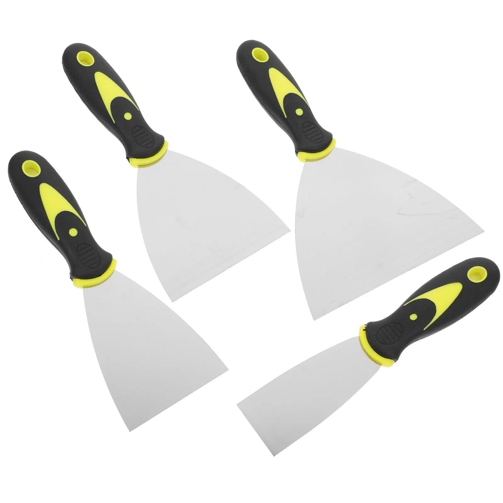 Drywall Taping Knife Set 4 Piece Stainless Steel Flexible Putty Scrapers for Paint Tile Glass Adhesive