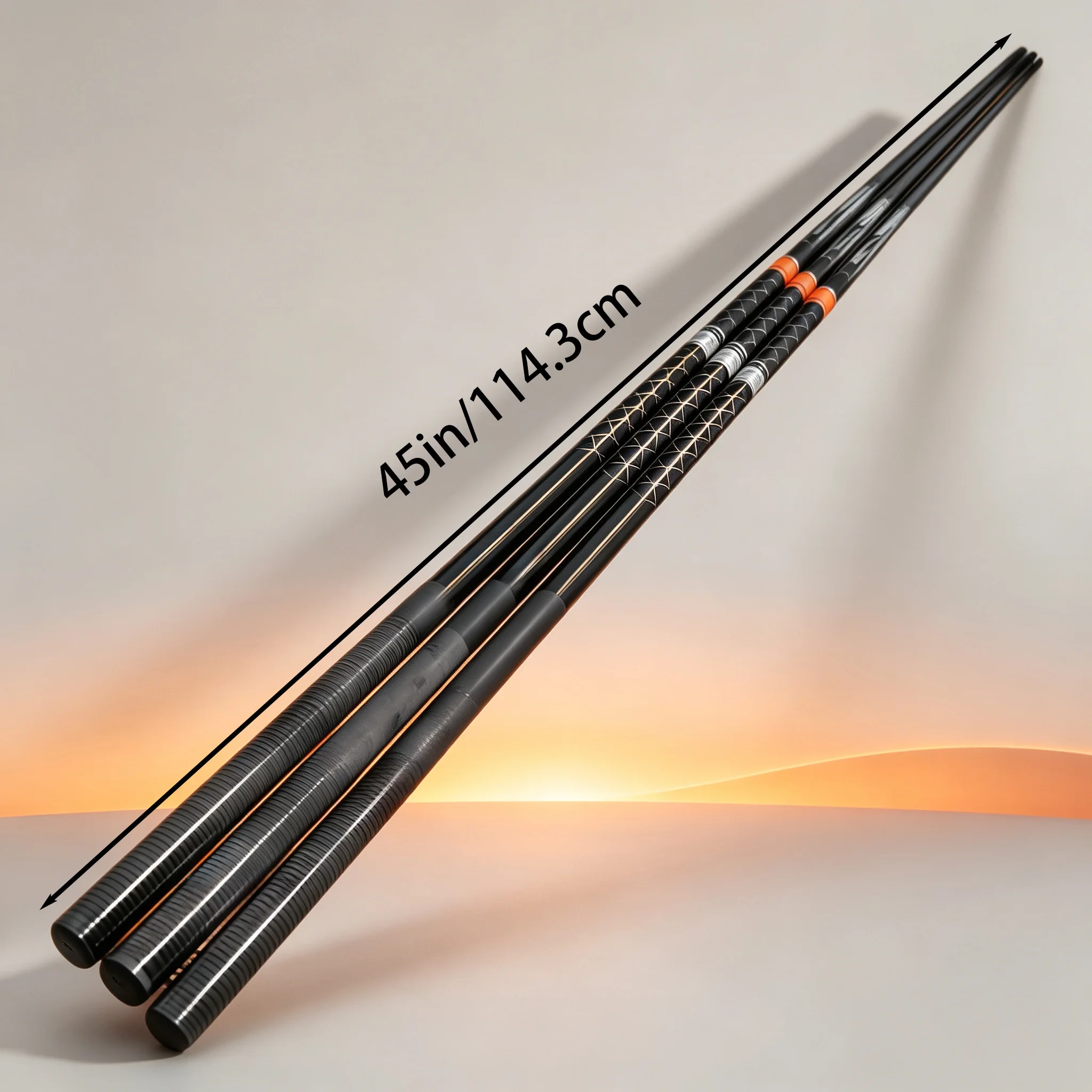 45inch Black and Orange Golf Carbon Fiber Driver Shaft, with High Elasticity for Increased Distance, Smooth and Stable Swing Path, Available in 50-R/50-S/50-X Hardness, Replacement Shaft Includes Adapter and Orange Grip