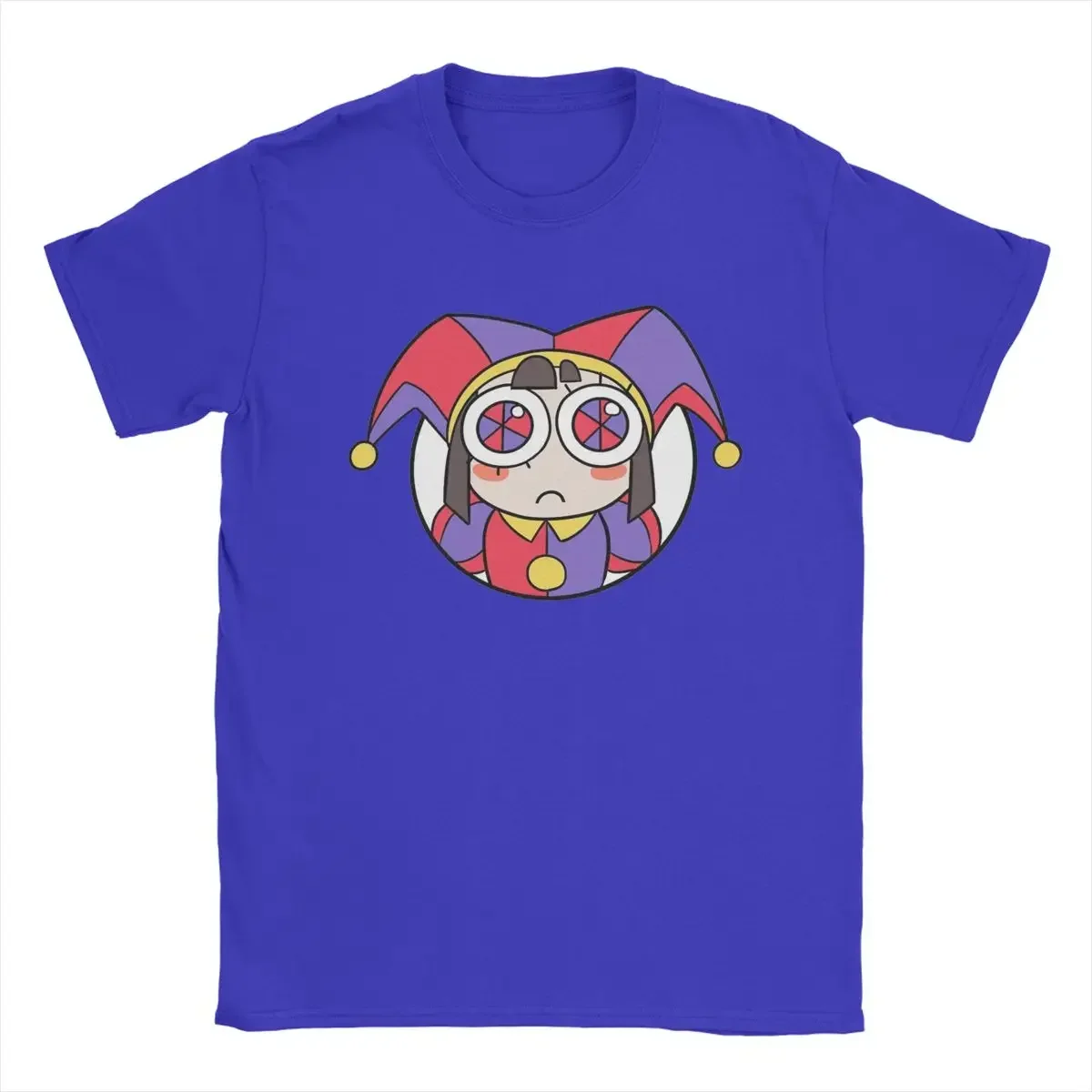 Summer Harajuku Men's kids The Amazing Digital Circus Pomni Head 100% Cotton Clothing Casual Crewneck Tee Shirt Original T-Shirt