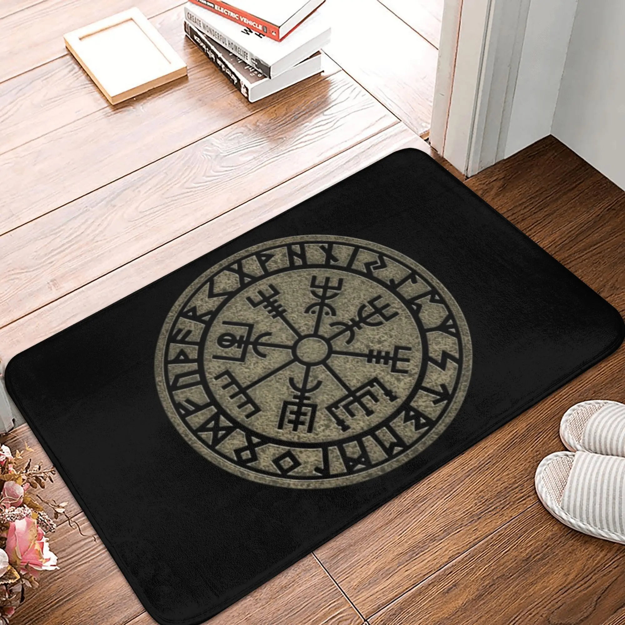 

Viking compass Non-slip Doormat Floor Mat Sand Scraping Carpet Rug for Kitchen Entrance Home Bedroom Footpad Mats