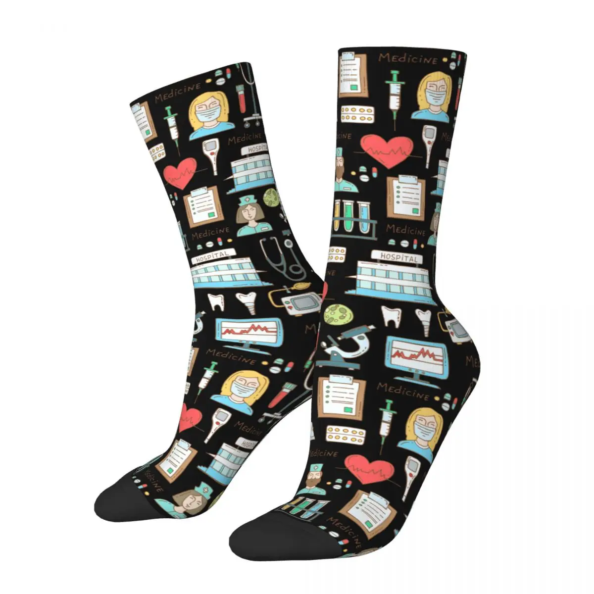 Winter Warm Cool Women Men Doctors Nursing Nurse Socks Sweat Absorbing Sports Socks