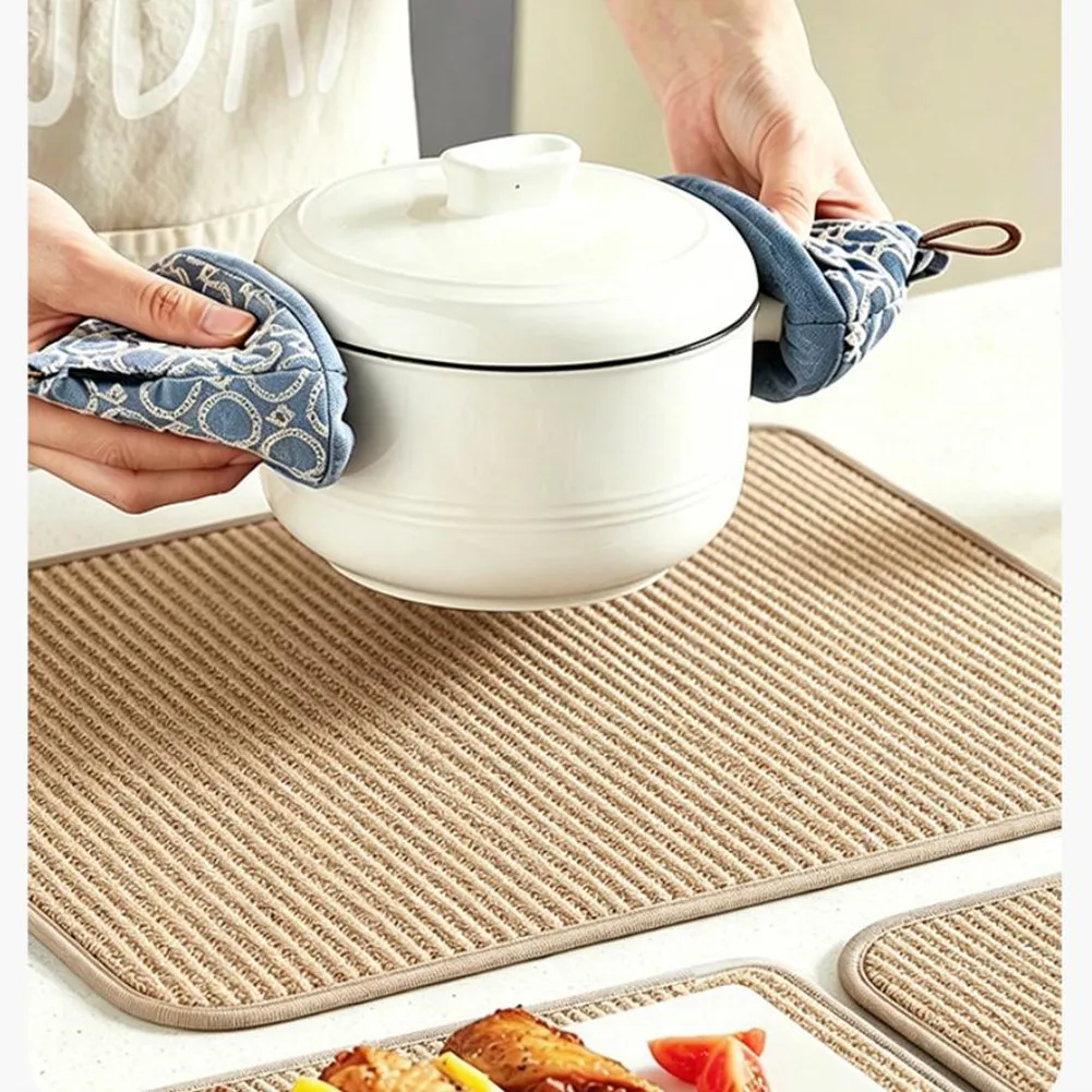 3 Pack Dish Drying Mat Absorbent Microfiber Dishes Drainer Pad 20x15 Inch For Kitchen Countertop Sink Fridge Drawer Linen