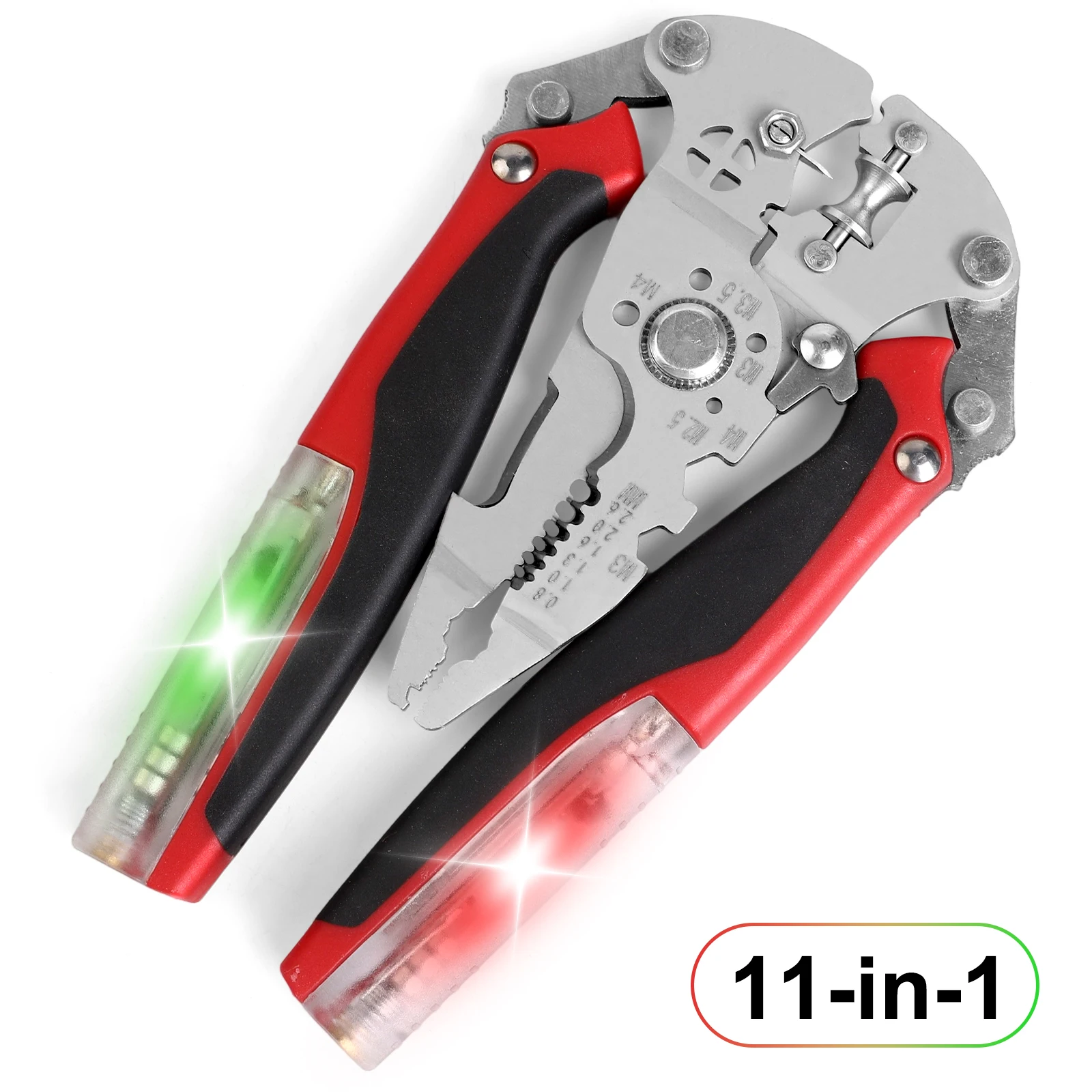 MultiFunctional Foldable Wire Stripper with Voltage Testing Clamp for Electrical Panel Maintenance and Cable Stripping