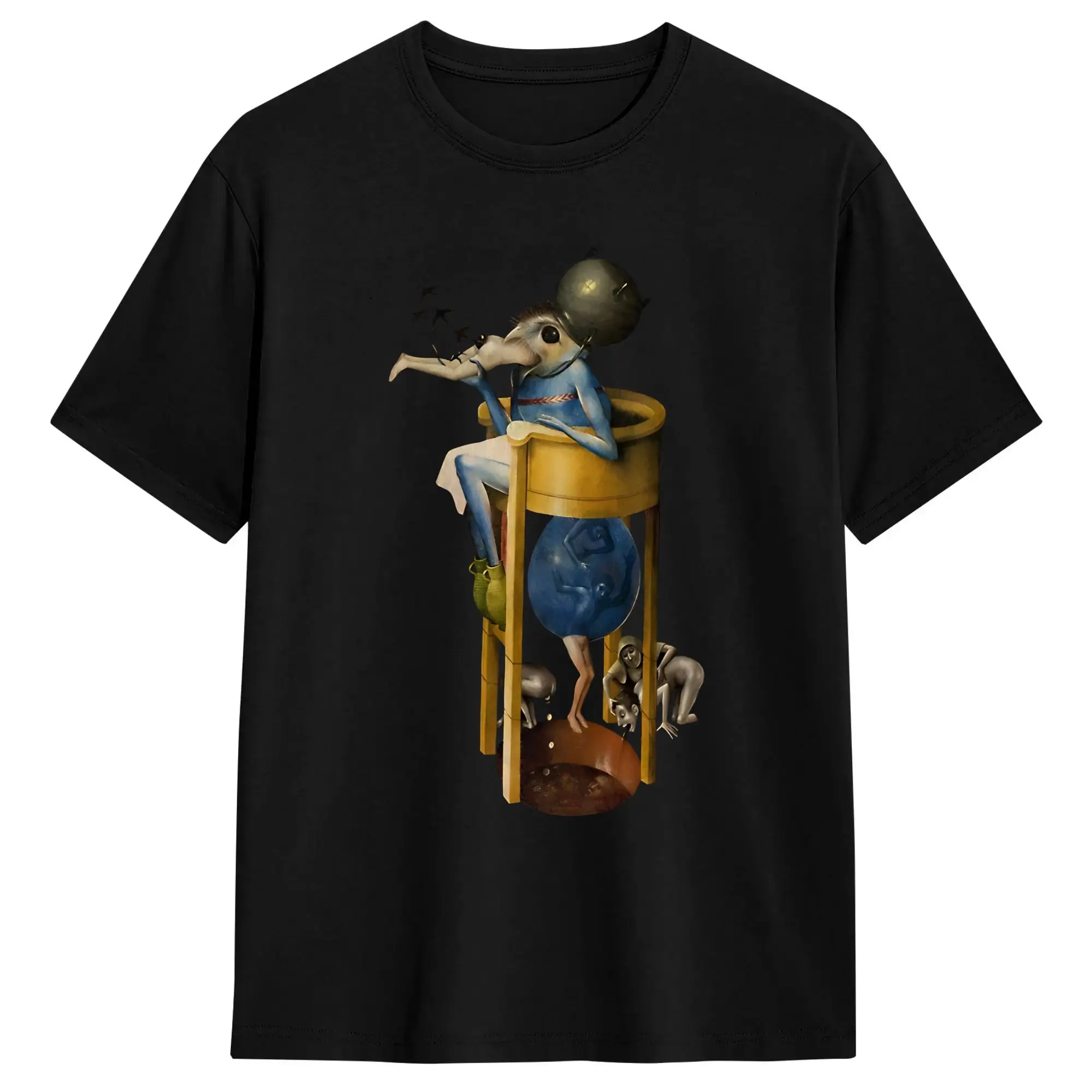 Hieronymus B-Boschs Devil On Night Chair    T Shirt Summer  Y2K Retro T-Shirts Cotton Trending Tee Shirt For Men Design Top Tees