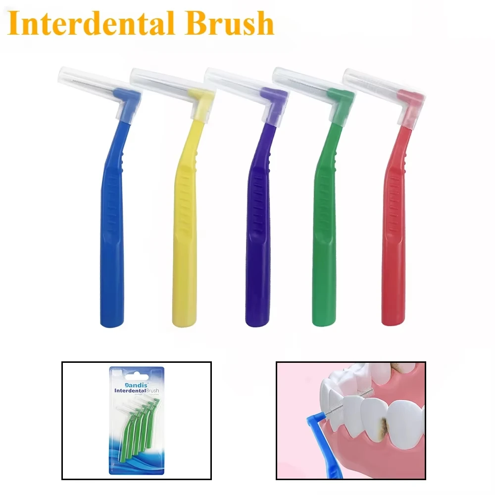 

50x5pcs/Pack Interdental Brush For Dental Orthodontics Clean Between Teeth Cleaning Tools Soft Mini Brush With Dust Cover