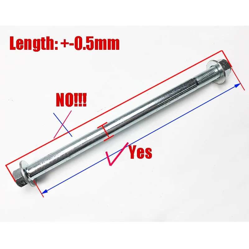 

Motorcycle Wheel Axle 12mm/15MM/17mm for Honda Yamaha Suzuki Haojue Sanlg Lifan SYM Sanlg KTM Dirtbike 265mm-305mm Axle With Nut