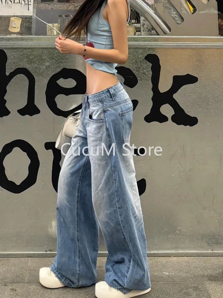 Women American Vintage Y2k Japanese Harajuku Streetwear Baggy Low