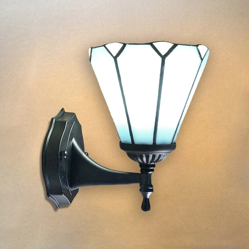 Tiffany DIY Art Wall Lamp Bedroom Bedside Light for Living Room Background Hallway Balcony Indoor Outdoor Personality Lighting